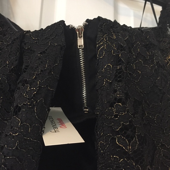 Francesca’s Top Off the Shoulder Open Back Lace L - Picture 5 of 8